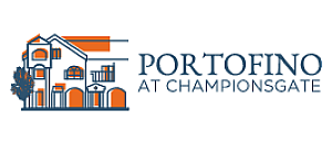 Elegant illustration of Portofino at ChampionsGate showcasing a charming architectural design in a warm color palette.