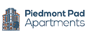 Logo of Piedmont Pad Apartments featuring an elegant building icon, representing sophisticated urban living.