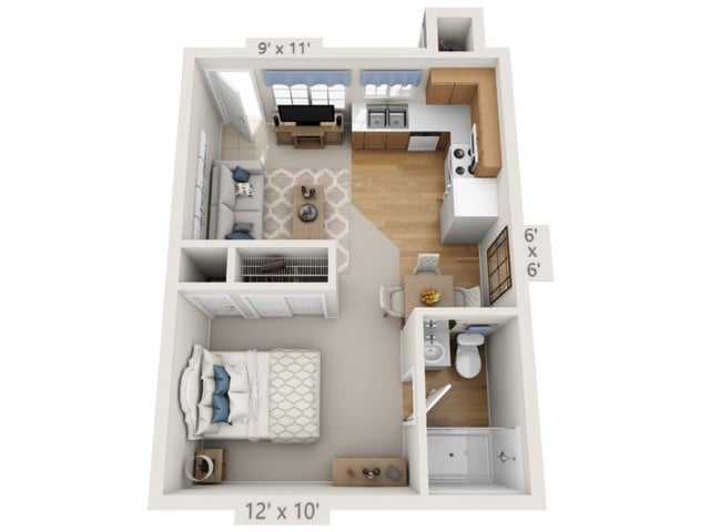 Cottage Style House Plan 2 Beds 1 Baths 300 Sq Ft 423 45 Houseplans Com Cottage Style House Plan 2 Beds 1