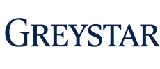 High-quality Greystar brand logo in a sleek and professional navy blue font.
