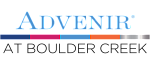 Advenir logo with colorful bars beneath