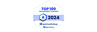 Award badge for Top 100 Management Company 2024 by ApartmentRatings and SatisFacts.