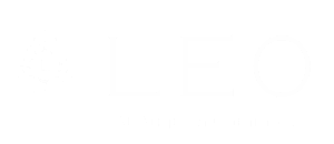 Elegant logo design for Leo at Augusta Commons, featuring a sophisticated floral motif.