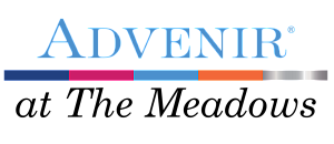 Advenir logo with a modern and colorful design, featuring vibrant blue, pink, orange, and silver accents.