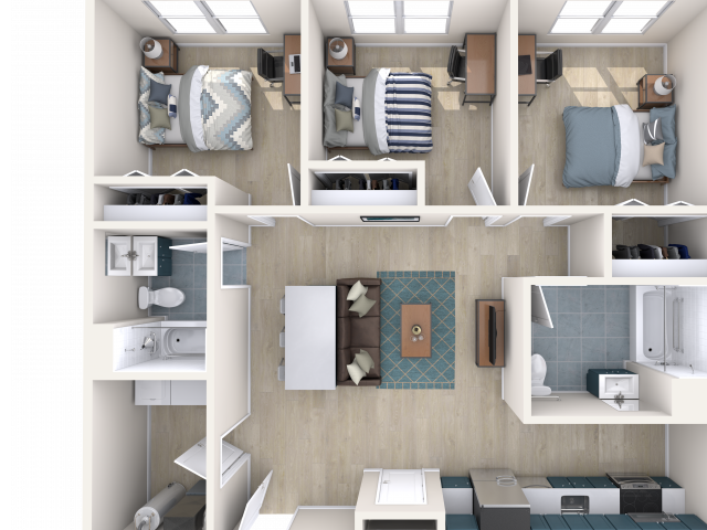 2 Rooms in top left merged
