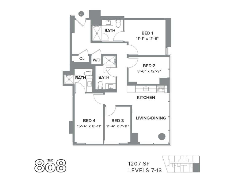 Private Bedroom in Shared 4 Bed 3 Bath