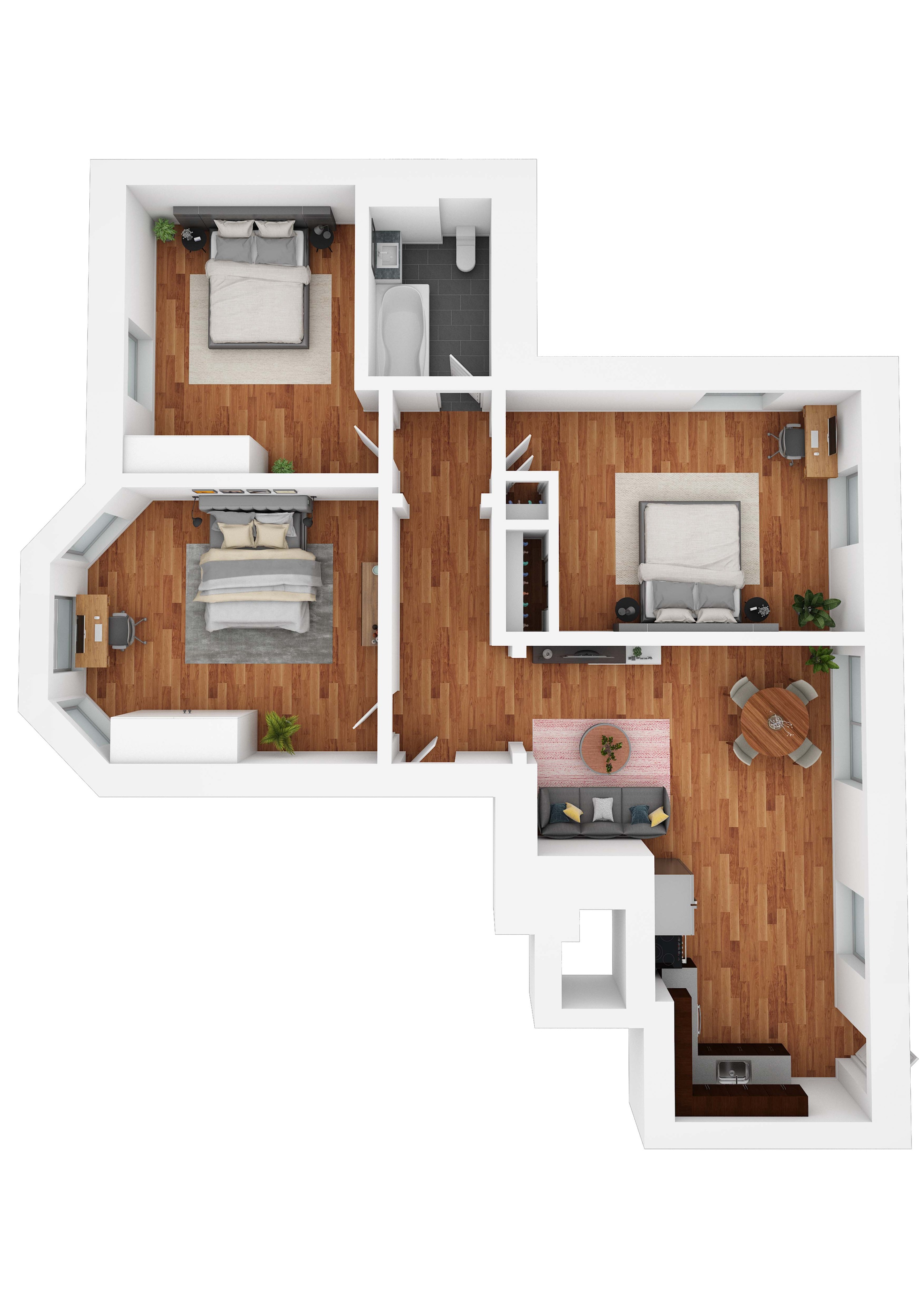 3 BR D_floor_plan