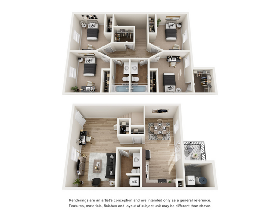 4BR/2.5BA - Townhome_floor_plan