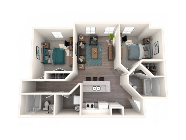 2 Bed 2 Bath_floor_plan