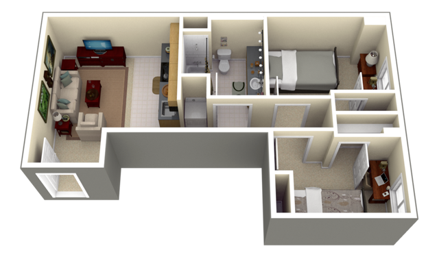 2x1 Basic (CK) (Kitchenette)_floor_plan