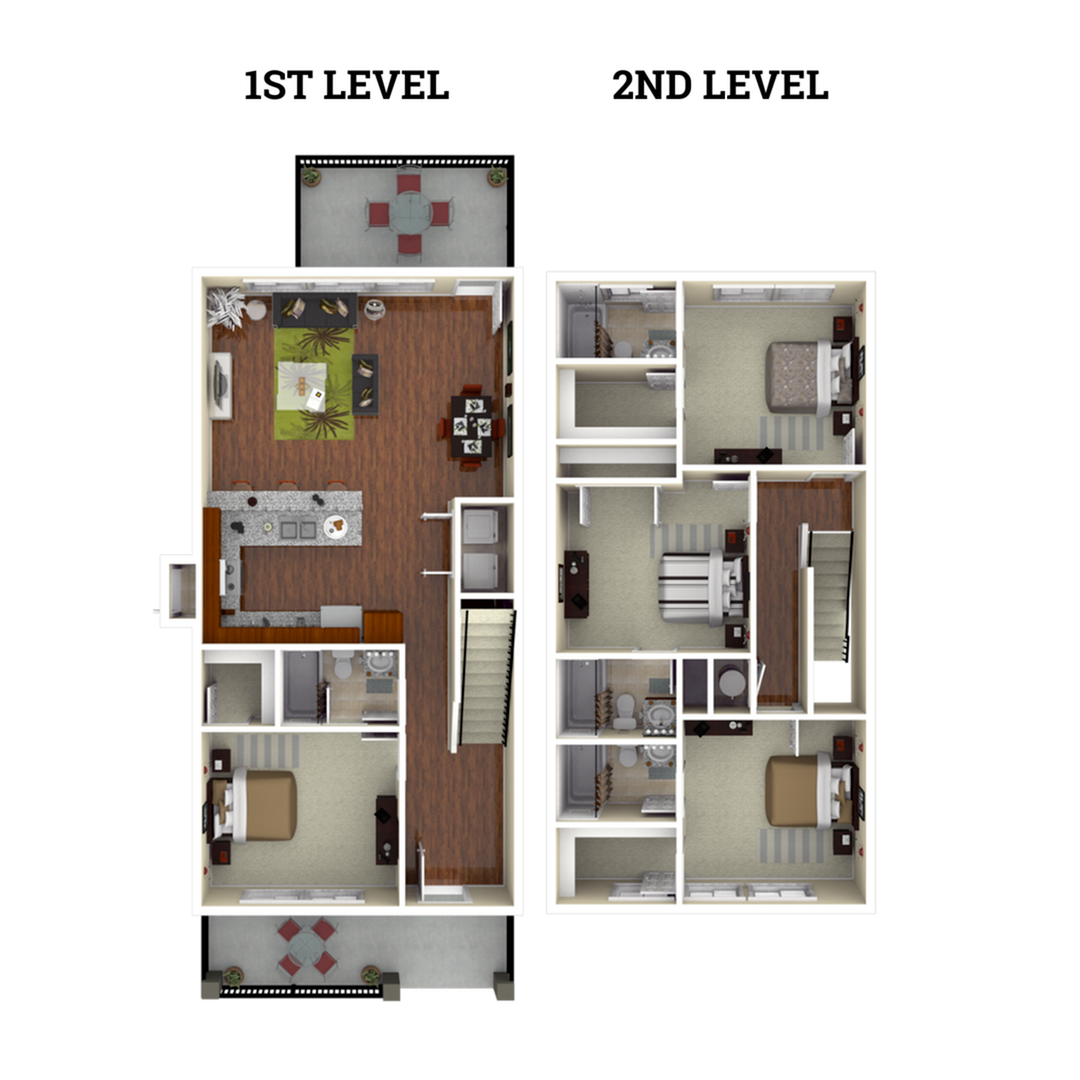 Lumpkin 4x4 4 Bed Apartment Cottages at Tucson