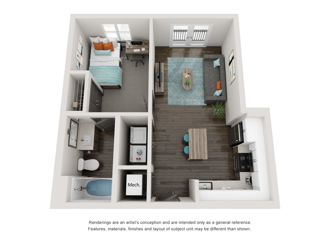 1x1 C_floor_plan