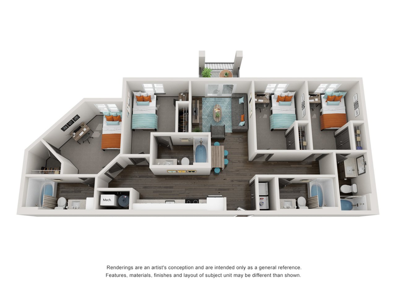 4x4 D_floor_plan