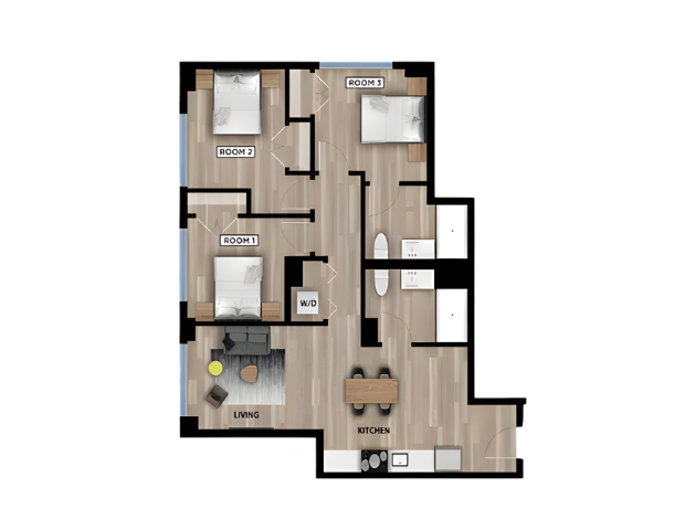 Private Bed in a 3 Bed 2 Bath_floor_plan