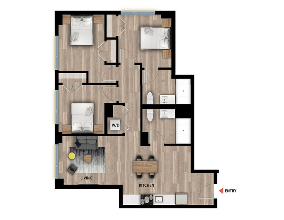 Private Bed in a 3 Bed 2 Bath A_floor_plan