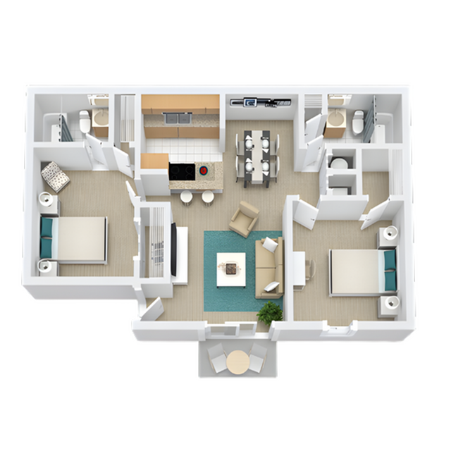 2x2 B1R_floor_plan