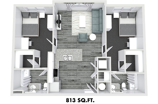 2Bed / 2Bath A
