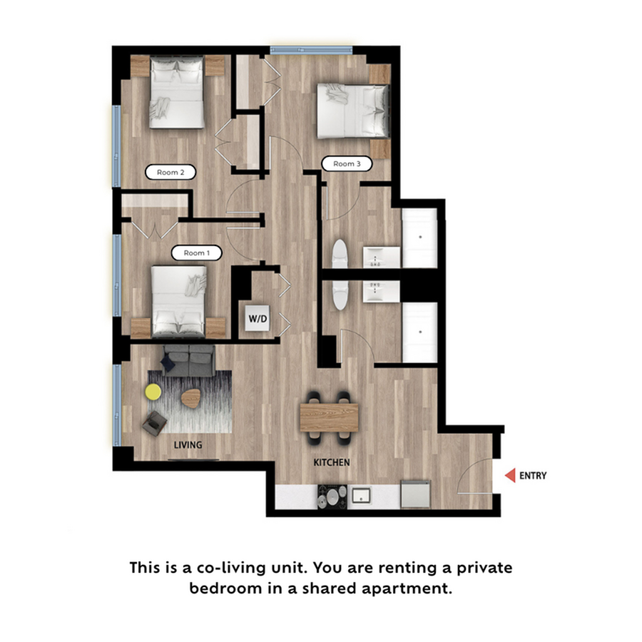 Private Bed in a 3 Bed 2 Bath A_floor_plan
