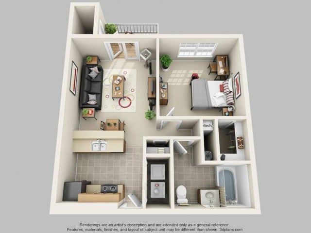 1x1 Alumni Unfurnished