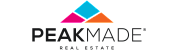 Vibrant logo design featuring colorful geometric peaks above bold 'PEAKMADE' text, representing innovation in real estate.