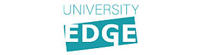 University Edge logo featuring modern, bold typography in teal and white.