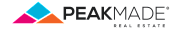 Vibrant logo design featuring colorful triangles for PeakMade Real Estate, showcasing a modern and dynamic brand identity.