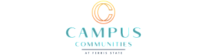 Campus Communities logo featuring elegant overlapping circles and modern typography. Perfect for vibrant student housing.