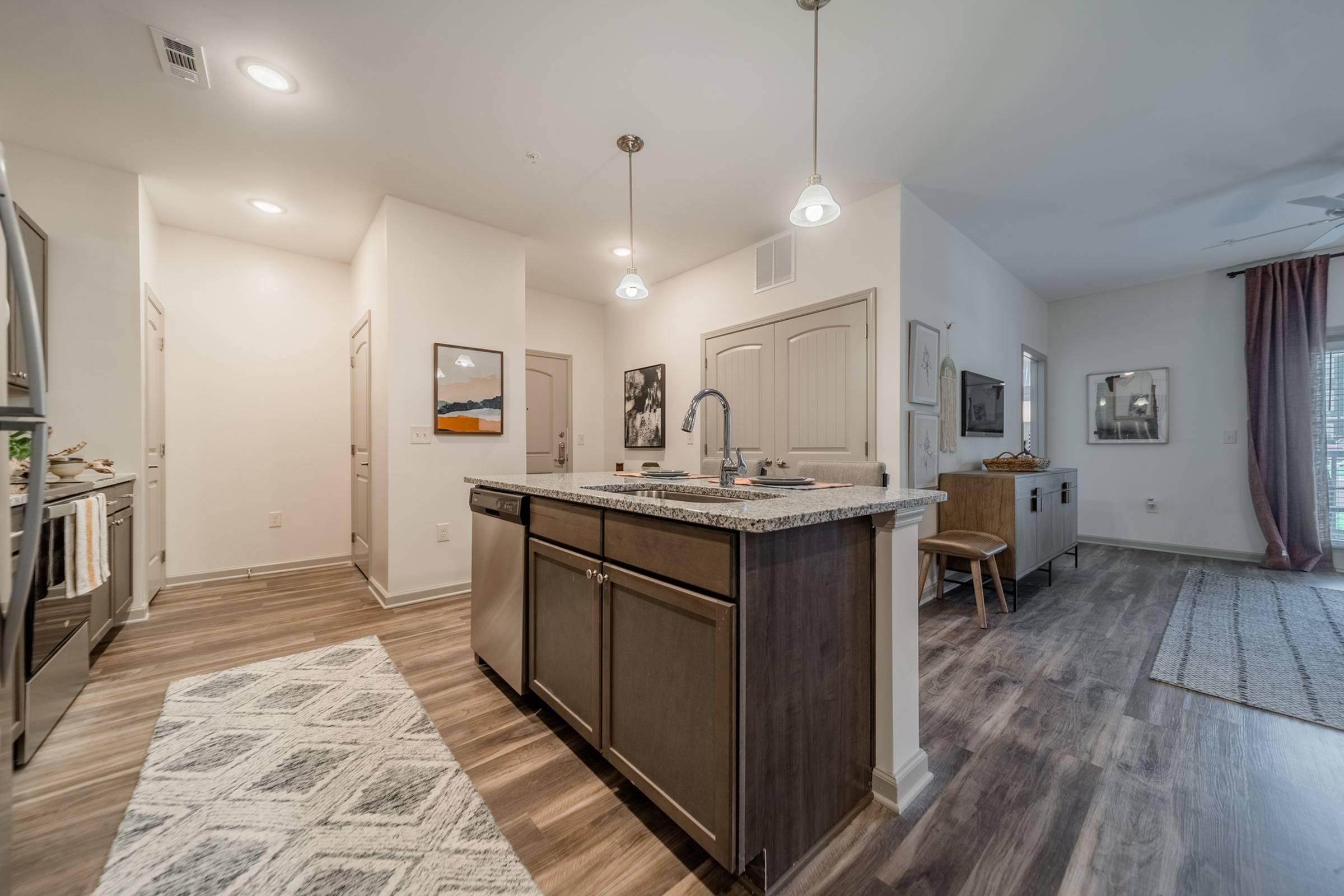 Standing in the dining room