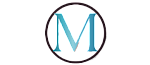 Elegant Muirfield Village logo with a bold blue 'M' encircled, showcasing sophistication and style.