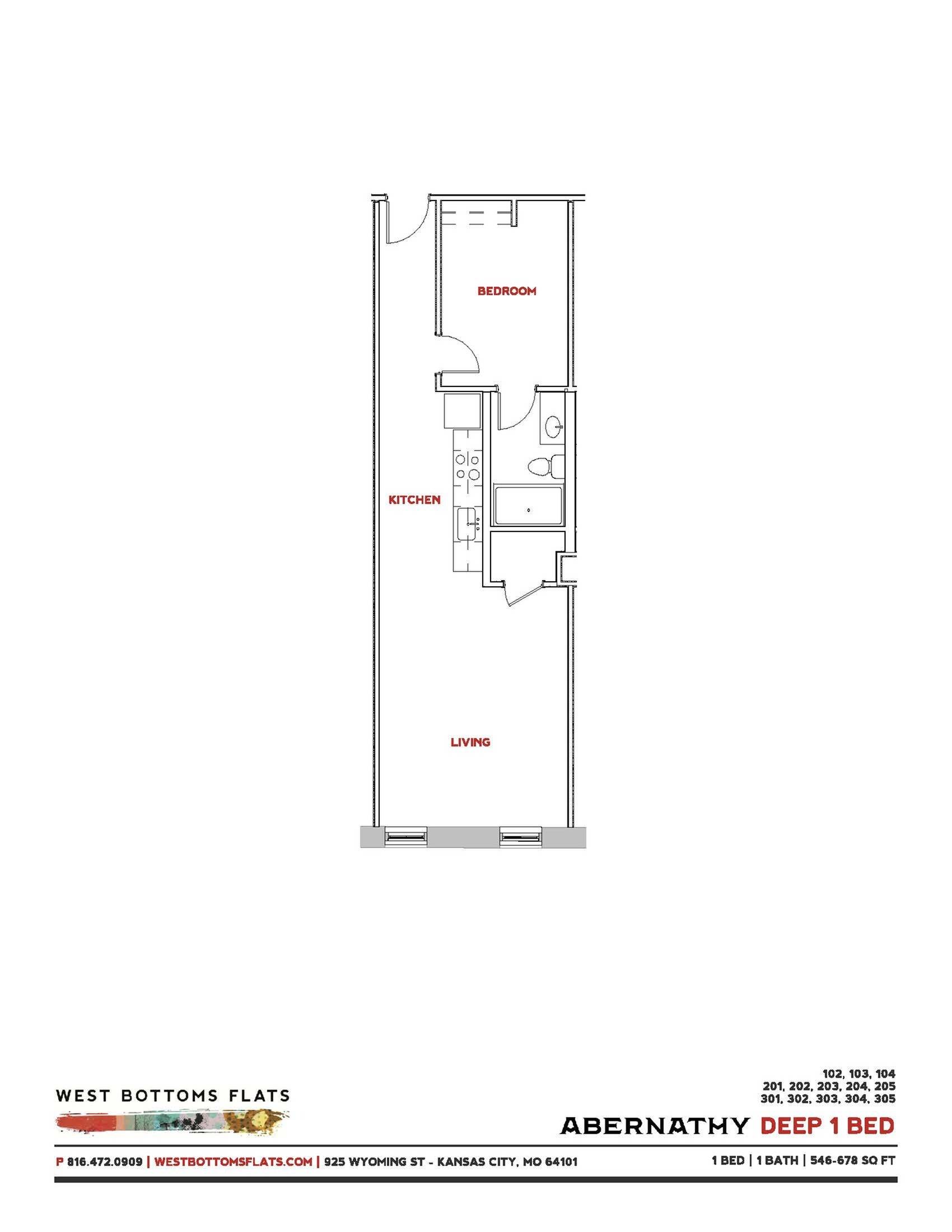 A2AB 1 Bed Apartment West Bottoms Flats