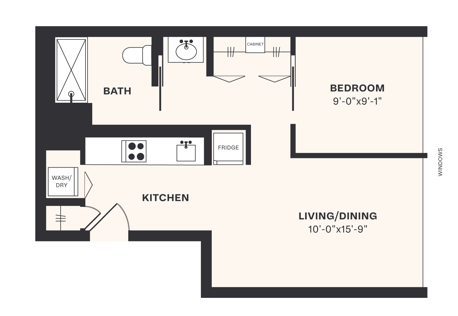One Bedroom Apartments at Harrison Urby for Rent Bright and Sunny M6 Unit