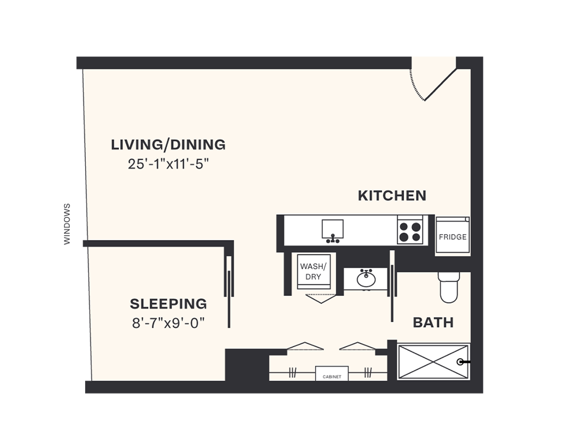 One Bedroom Apartments at Newark Urby for Rent Sunfilled M2A Unit