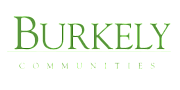 Burkely Communities logo in elegant green font, symbolizing quality living and community focus.