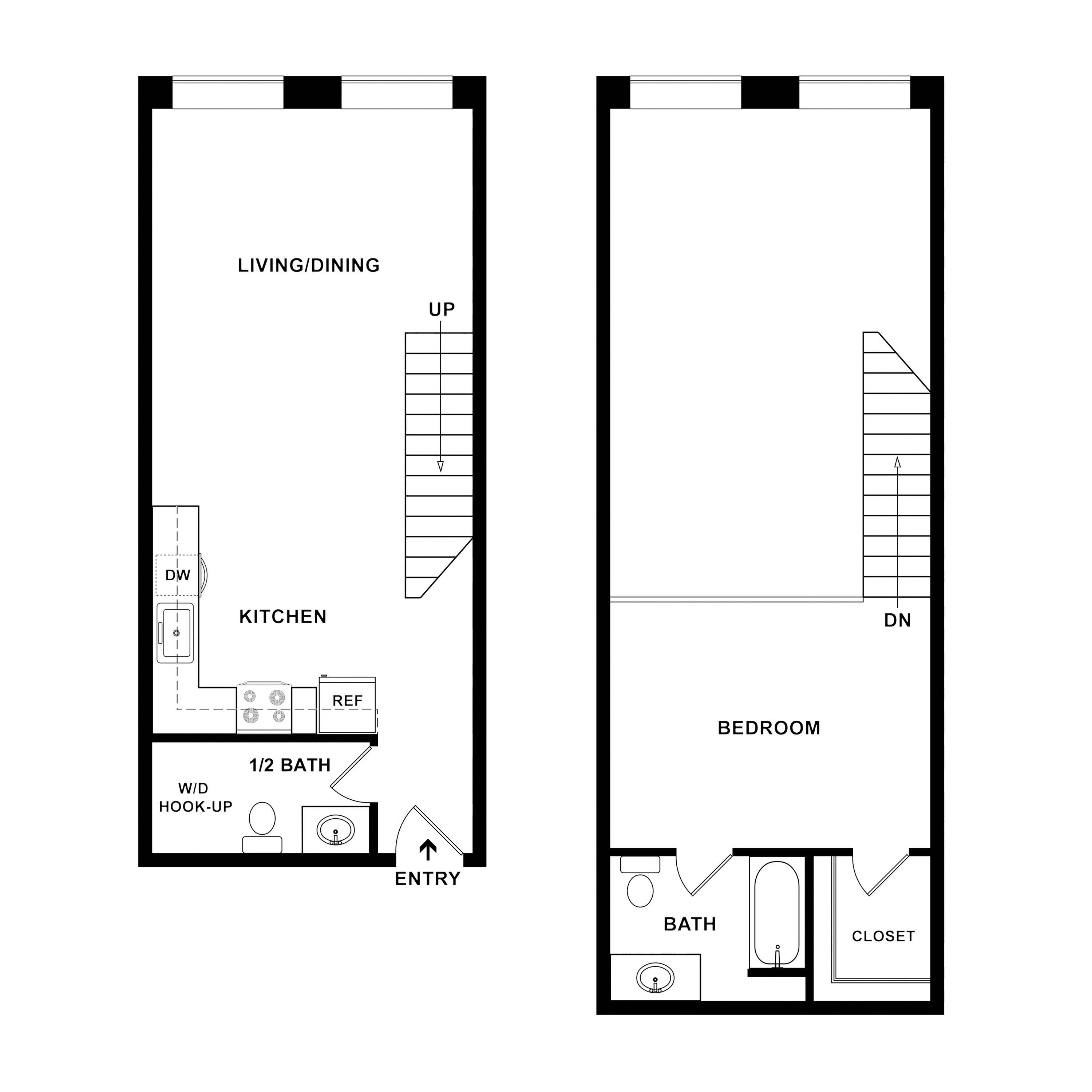 1 Bedroom Loft 691 Sq. Ft. 1 Bed Apartment Pepperell Mill