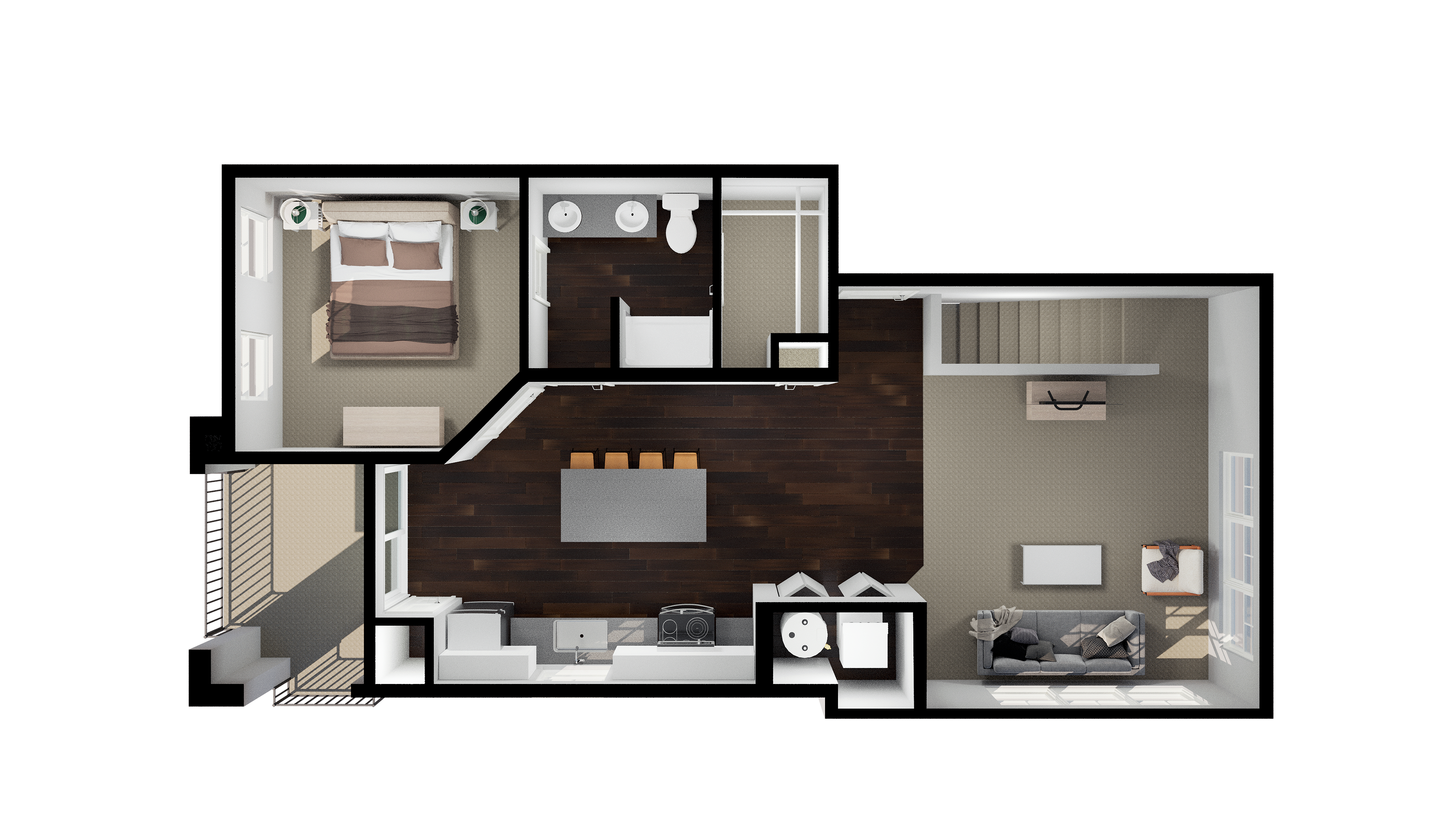 Upper Level Floor Plan View