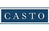 Elegant Casto logo with a sophisticated blue and white color scheme.