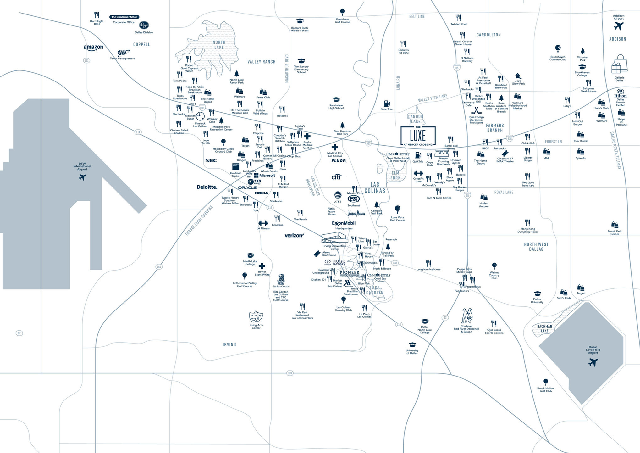 Luxe Mercer Crossing Area Map