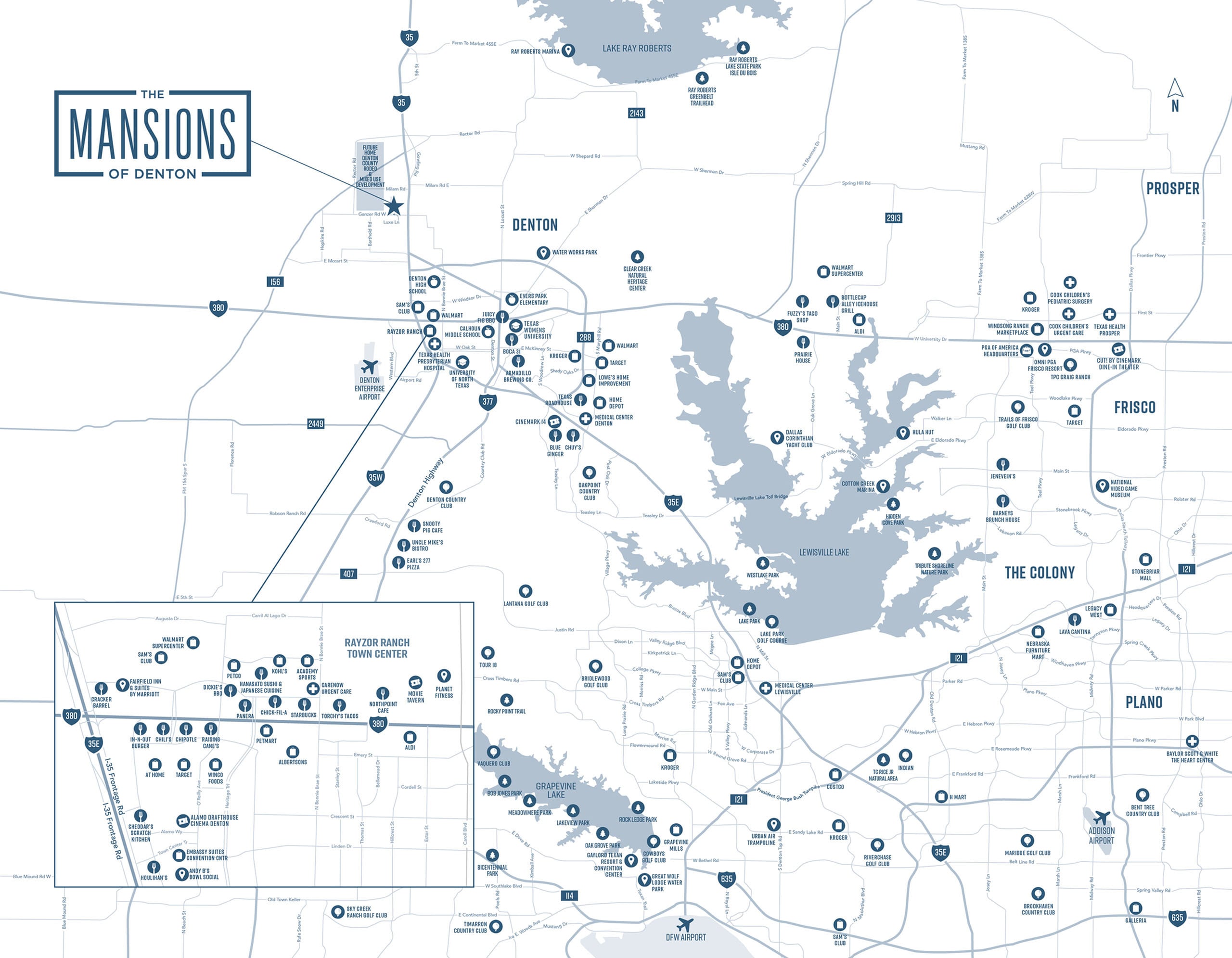 Mansions of Denton Area Map