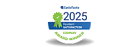 Award badge for SatisFacts 2025 Resident Satisfaction, showcasing outstanding company achievement.