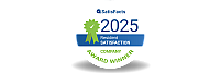 Award-winning resident satisfaction badge for exemplary service in 2025, highlighting quality living experiences.