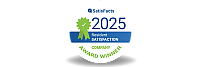Award-winning resident satisfaction badge from SatisFacts for 2025, highlighting exceptional company achievements.