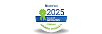 Award badge for 2025 Resident Satisfaction, highlighting excellence in company service.