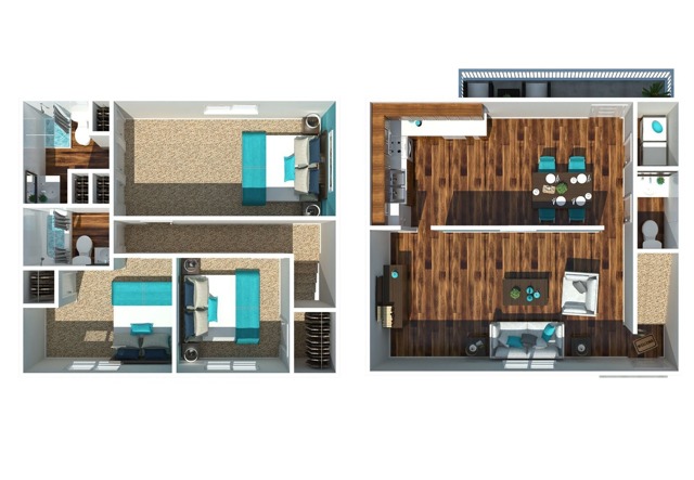 Three Bedroom Two and A Half Bathroom