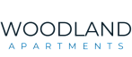 Elegant logo for Woodland Apartments with modern typography.