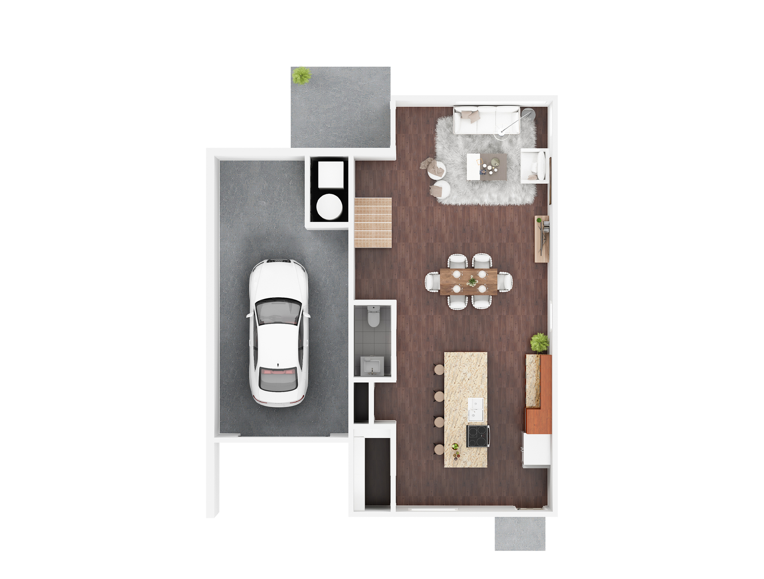 1st Floor - Floor Plan 3 bdrm apartment 5Fifty5