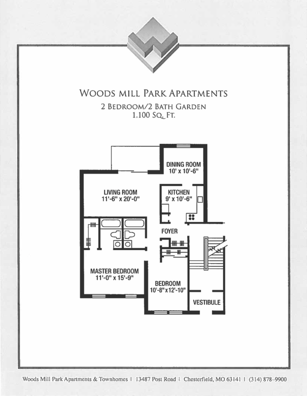 Floor Plans Woods Mill Park Apartments & Townhomes St Louis