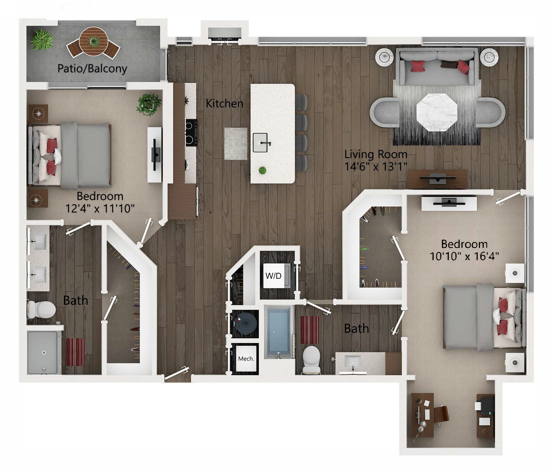 Floor plan layout diagram for B6