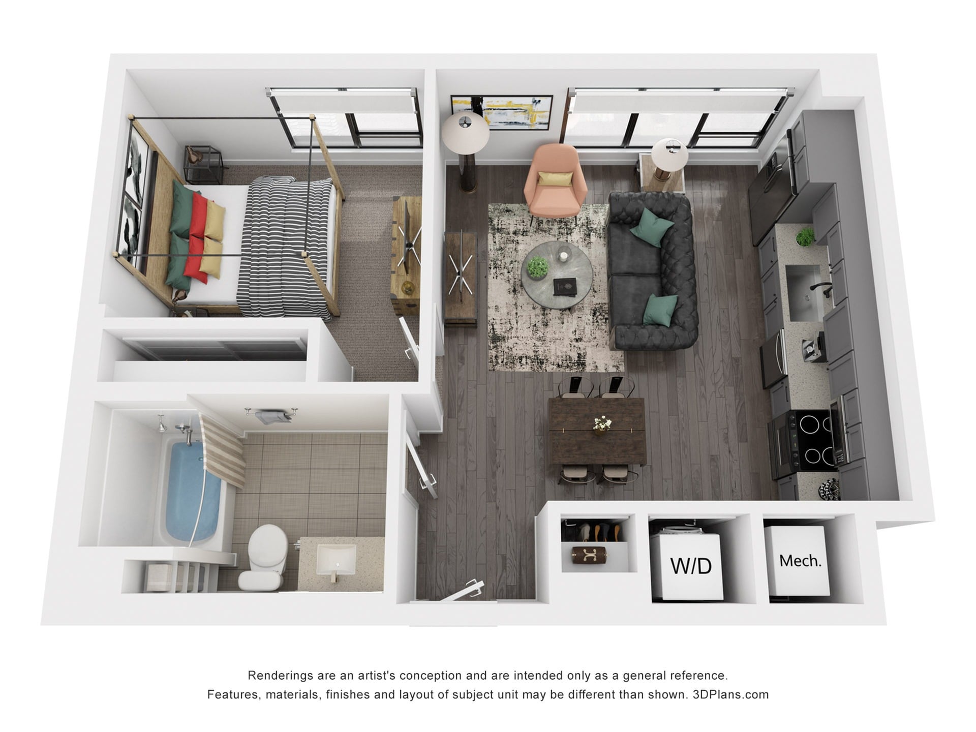 Floor plan layout diagram for A1