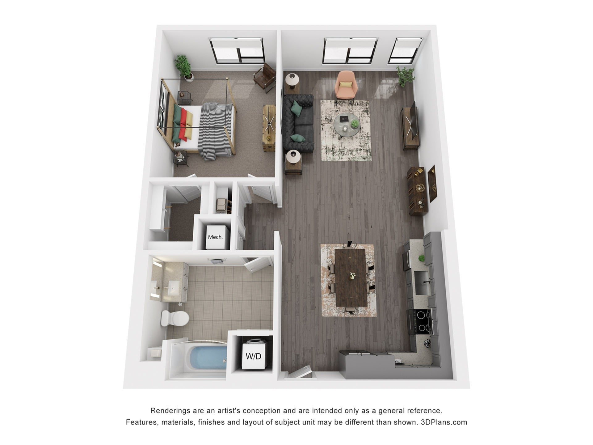 Floor plan layout diagram for A16