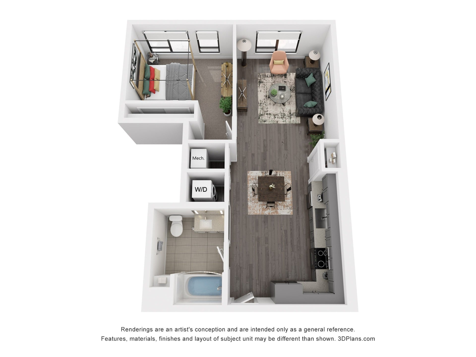 Floor plan layout diagram for A4